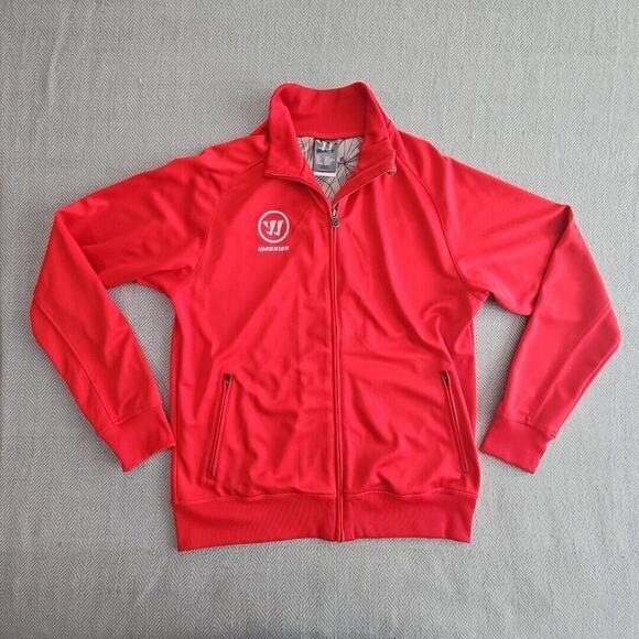 Warrior Performance Jacket Men's Size Large Red Full Zip Old Money Long Sleeve - Picture 1 of 16